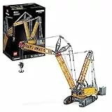 LEGO 42146 Technic Gru Cingolata Liebherr LR 13000, Kit di Modellismo per Adulti, Veicolo da Cantiere Telecomandato con App Control+ e Sistema con Argano e Braccio Oscillante, Idee Regali Natale