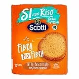 Si con Riso - Fette Biscottate Integrali - Colazione Senza Lattosio, Senza Olio di Palma - 300 gr