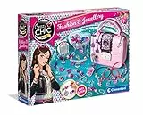 Clementoni- Crazy Chic-The Jewellery Workshop-Made in Italy-Borsetta Gioielli Bambina 7 Anni-Gioco Crea Braccialetti, Multicolore, 18598