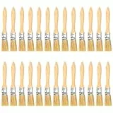 Pyatofyy Confezione da 36 pennelli professionali e chip manico in legno, set di pennelli per pittura, macchie di , colla e , pittura, fai da te, 1 pollice (24 mm)