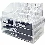 Organizzatore Per Cosmetici Con Cassetti Make Up Accessori Bagno Trasparente