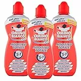 Omino Bianco - Additivo Totale Gel 5 Azioni in 1 per Bucato, Smacchiante e Igienizzante, 900 ml x 3 Pezzi