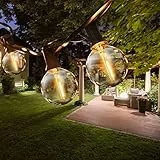 ROVLAK Catena Luminosa Esterno - 9,5M G40 LED Catena Luci da Giardino Impermeabile con 25+3 Lampadine, 2700K Catena Luminosa Decorazione per Esterni Interni Giardino Matrimonio Festa