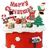 Natale Cupcake Toppers -Tomicy 10Pezzi Decorazioni Natalizie per Cupcake, Topper Torte e Muffin di Natale, Decorazioni Natalizie Cupcake di Natale per Natale Tema Party