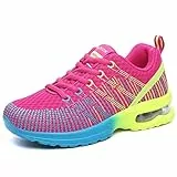 Scarpe da Running Corsa Donna Respirabile Leggero Scarpe da Ginnastica Sportive Fitness Running Sneakers Basse Interior Casual all'Aperto Rosso EU 42