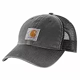 Carhartt Berretto da Baseball in Cotone Canvas con Parte Posteriore in Rete Uomo, Nero (Nero), Taglia unica