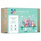 Connetix Tiles - Set di 120 pezzi pastello creativo, con quadrati grandi, piastrelle geometriche, porte e finestre per costruire castelli, palazzi e molto altro ancora