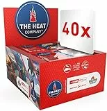 THE HEAT COMPANY Scaldamani - 40 Paia - Extra Caldo - Cuscini Termici - 12 Ore Mani Calde - Pronti all'Uso - autoriscaldante - Puro Naturale