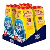 Finish Powergel Detersivo Lavastoviglie 100% Stoviglie più Protette, Gel Lavastoviglie, 360 Lavaggi, 12 confezioni da 30 Lavaggi di Liquido Lavastoviglie