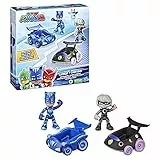 Hasbro PJ Masks - Super pigiamini, Gattoboy vs Lunetta, macchine da corsa giocattolo per età prescolare, set con 2 veicoli e 2 personaggi, per bambini dai 3 anni in su