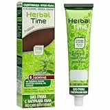 Herbal Time Henne Capelli Castano | Crema Colorante Naturale | Copre i Capelli Bianchi | Tinta Temporanea Senza Ammoniaca, Solfati, Parabeni | Colore Cioccolato 6 | 75ml