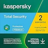 Kaspersky Total Security 2023 | 2 Dispositivi | 1 Anno | PC / Mac / Android | Codice d'attivazione via email
