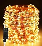Catena di luci natalizie filo di rame, 50M 500 LEDs Catena Luminosa Impermeabile Stringa Luci Decorazioni Esterno Interno per festa,albero,casa,nozze,giardino, matrimonio,Halloween,terrazza decorativo