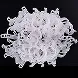 KINGLAKE 200 pz Clip per Piante da Giardino Flower Clip Ideale per Piante di Supporto per Piante - Bianco