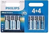 Philips lr6e8b/10 Ultra Alkaline '8 X AA BATTERIE Argento/Blu/Bianco