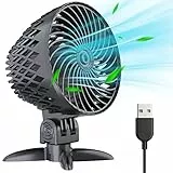 BOSONER Ventilatore USB, ventilatore da tavolo USB, ventola silenziosa, 3 velocità regolabile USB ventola di raffreddamento da tavolo con alimentazione USB, ufficio, camera da letto