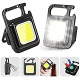 Ovker Mini Luci di Ispezione, USB LED Torcia Portatile 400lumen, 4 Modalità di Luce, Lampada da Lavoro Ricaricabile Portachiavi Multifunzionale per Campeggio, Pesca, Riparazione, Emergenza