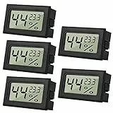 ARCELI 5 Mini Termometro digitale LCD igrometro interno igrometro termometro interno interno rettili igrometro digitale per ufficio, cucina, termometro incubatore, serra termometro