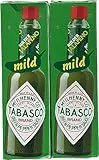 Salsa Tabasco Pepe Verde, Confezione da 2 - Set da 60ml ciascuno, Sapore Autentico ed Esotico per Rendere Unici i tuoi Piatti