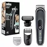 Braun Series 5 Rasoio Elettrico Corpo Uomo, per Petto, Ascelle, Inguine E Zone Sensibili, Con Pettini Da 1 mm A 11 mm, Tecnologia SkinShield, 100 Min Autonomia Senza Fili, Idea Regalo, BG5370