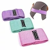 Fousenuk Elastici Fitness, Elastico, Palestra (Set di 3) Bande Elastiche Fitness Fasce Fascia Elastica Banda Fitness, Elastici Allenamento Donna Uomo Fasce Elastiche, Pilates Resistenza Bands, Squats