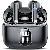 QXQ Auricolari Bluetooth 5.3 Stereo HiFi con HD Microfono, 40 Ore di Riproduzione, Cuffie Wireless In Ear Mini IP7 Impermeabili, con LED Display