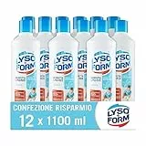 Lysoform Pavimenti Classico, Detersivo Pavimenti, Adatto a Tutti i Tipi di Pavimenti, Aiuta a Rimuovere gli Allergeni, Lieviti e Muffe, con Fragranza Biodegradabile, 12 Pezzi da 1100 ml