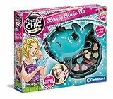 Clementoni- Crazy Chic-Lovely Delfino, Trousse, Cofanetto con Trucchi, Borsetta Make up, Set Cosmetici per Bambini 6 Anni+, Multicolore, 18630