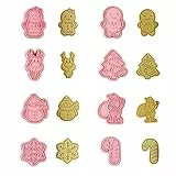 Guowall Formine per Biscotti, Formine Biscotti Bambini Stampi per Biscotti, Plastica (Natale, 8 Pezzi)
