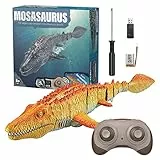Giocattolo da Piscina Mosasaurus,Giocattoli per Bambini per l'acqua | Telecomando Mosasauri Giocattoli da Piscina Simulazione RC Mosasauri Giocattoli con Luce e Spruzzi d'Acqua per Piscina