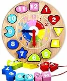 Jaques of London Forma Ordinamento Orologio didattico Giocattoli in Legno da Oltre 220 Anni - Grandi Giocattoli Montessori per Tutti i Bambini Ragazzi e Ragazze 1 2 3 4 Anni - qualità Garantita