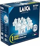 Cartuccia filtrante per acqua LAICA Bi-Flux – Preserva i sali minerali riducendo cloro e metalli pesanti – Riduce la durezza dell'acqua del rubinetto – Filtro per brocche d'acqua, confezione da 12