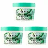 Garnier Fructis Hair Food Aloe Vera Maschera Riparatrice 3 in 1 con Formula Vegana per Capelli Danneggiati (Confezione da 3)