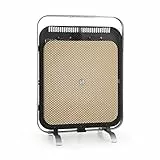 Klarstein Stufa Elettrica Basso Consumo, Stufetta Elettrica Basso Consumo 1300W, Riscaldamento Elettrico in Alluminio con Marmo, Termostato, Riscaldatore Pannello Radiante Infrarossi e Antigelo