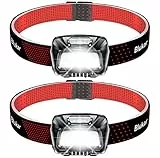 Lampada Frontale LED, 2 Pezzi Blukar 2000L Super Luminoso Torcia Frontale Ricaricabile USB con Sensore Movimento,6 Modalità di Illuminazione,IPX5 Impermeabile Torcia da Testa per Campeggio,Corsa,Pesca