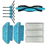 FFYan Kit di accessori Per Cecotec Conga 3290 3490 3690 Robot aspirapolvere Parti di ricambio 1 Spazzola Principale, 4 spazzole Laterali, 3 Filtro, 2 Panno di Pulizia
