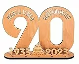 Giftota - Libro degli Ospiti Originale 2023 in Legno – 90° Compleanno Donne e Uomini – Libro degli Ospiti Compleanno Come Regalo Personalizzato – Decorazione per 90° Compleanno – Numeri Decorativi 90