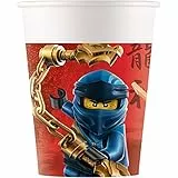 Procos- Bicchieri Carta FSC Lego Ninjago (200ml), 8 Pezzi, Multicolore, 8 Unità (Confezione da 1), 93510P