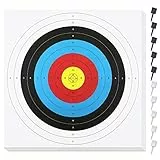 30 Pezzi di Bersagli Tiro con l'Arco Standard di Carta, 40 cm 10 Anelli con 10 perni Bersaglio Bersagli di Carta per Tiro a Segno Bersaglio di Carta per Tiro al Bersaglio (5 Neri + 5 Bianchi)