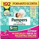 Pampers Baby Dry Fit Prime Junior, 192 Pannolini, Taglia 5 (11-25 kg)