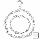 TDWE Bracciale donna argento 925,2 Bracciale argento 925 donna Bracciali Cuore Gioielli Mamma Regalo Festa Della Mamma Regalo Amica Compleanno Regalo compleanno donna