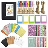8 in 1 Accessori Compatibile con Instax Mini 11, 9, 8, 8+ Includono Nero Album, Cornice, Cornice per Tavolo, Clip, Cordino per Appendere, Adesivo per Bordi per Fujifilm Instax Fotocamera Istantanea