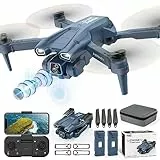 Drone con Telecamera 1080P HD, Drone con doppia telecamera, Droni Pieghevole con FPV WiFi Fotocamera per Adulti e Principianti, Quadcopter RC Altitudine Hold, Flip 3D, Modalità Headless, 2 Batterie