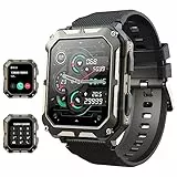 Blackview Smartwatch,Chiamate e Assistente Vocale,1.83' Orologio Smartwatch Uomo,123 Modalità Sport Fitness Contapassi Cardiofrequenzimetro Pressione Sanguigna SpO2, Monitoraggio del Sonno