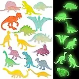 Dinosaur Figure Toys, 32 pezzi Dinosauro giocattolo si illumina al buio, Mini Dinosauro Giocattolo, Realistico Plastica Dinosauri, figure di dinosauro luminose, Mini Dinosauro Figure per Bambini