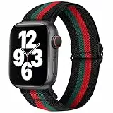 SITAFU Cinturino Compatibile con Apple Watch Cinturino 42mm 44mm 45mm Uomo Donna,Nylon Elastico Intrecciato Regolabile Sport Cinturini di Ricambio Compatibile per iWatch Series 7 6 5 4 3 2 1 SE