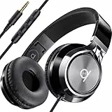 ARTIX CL750 Cuffie con Filo, Auricolari con Filo per Adulti, Cuffie con Microfono per pc, Cuffie Over Ear, Headphones, Cuffie Bambina, Cuffie con Cavo, Cuffie Musica alta Qualita, Cuffie PC (Nero)