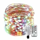 NEXVIN Luci Albero di Natale, Catena Luminosa 22M 200 LED Filo di Rame, Luci di Natale Esterno ed Interno, Luci Natalizie Addobbi Natalizi Esterno, Luci Colorate