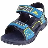 Kappa Paxos Sandali Unisex - Bambini e ragazzi, Blu (Navy/Lime), 28 EU