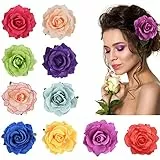 URAQT Fermagli per Capelli con Rosa, Clip Multicolore, Forcina Spilla Accessori per Ragazze Festa Spiaggia Nozze 10 Pcs
